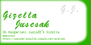 gizella juscsak business card